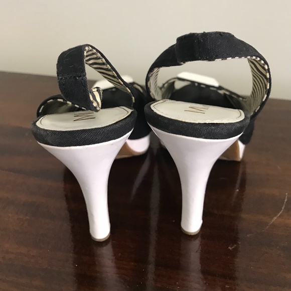 White Jewel Sling Back Pumps w/ Peep Toe - Picture 2 of 4